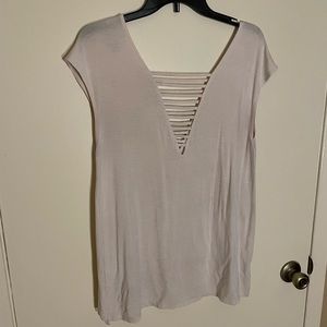 White, cut out shirt